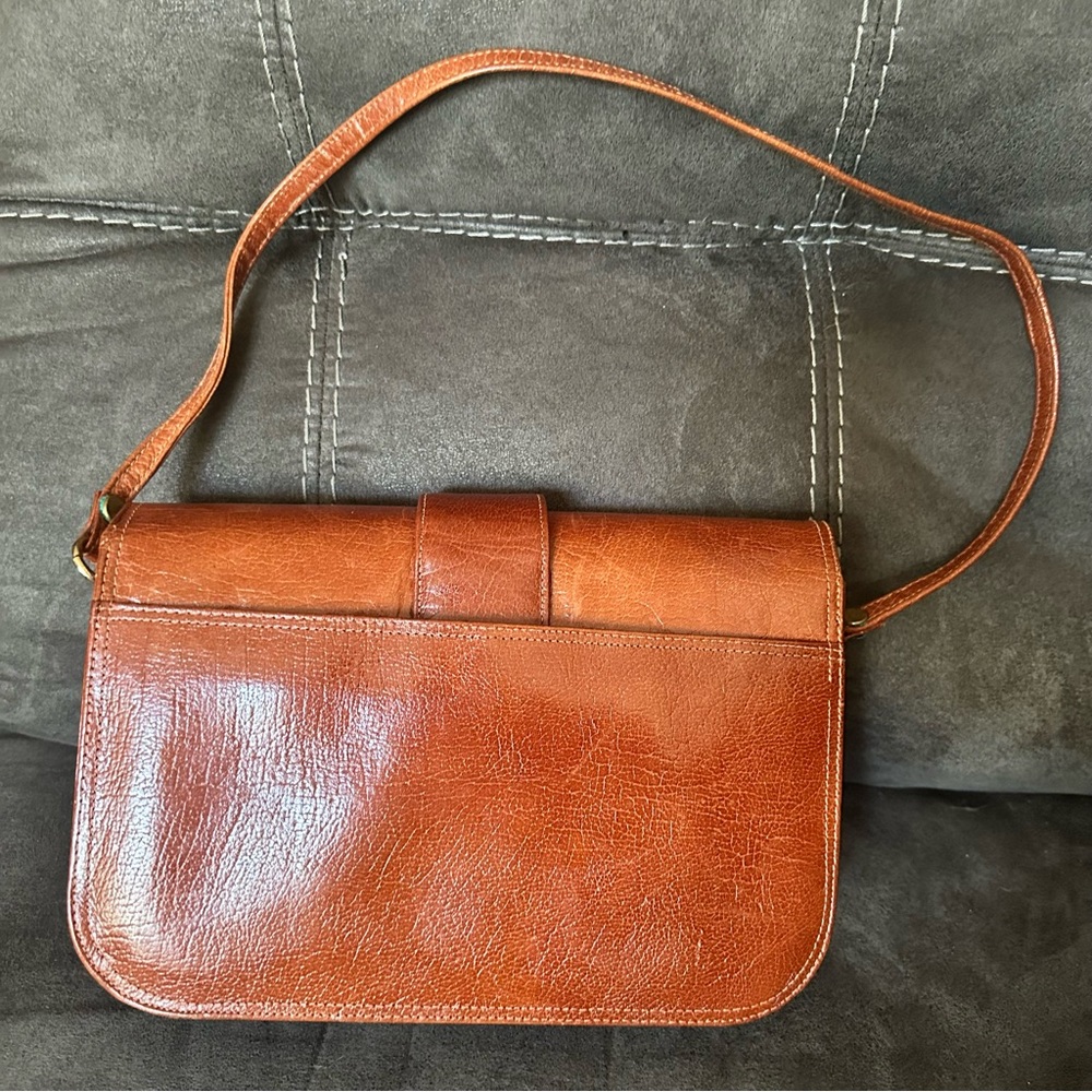 Vintage Jay Herbert New York Honey Brown Leather Bag - Picture 4 of 8